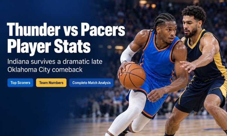 Oklahoma City Thunder vs Indiana Pacers Match Player Stats