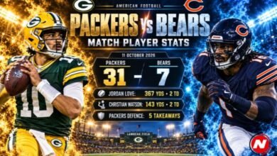 Green Bay Packers vs Chicago Bears Match Player Stats