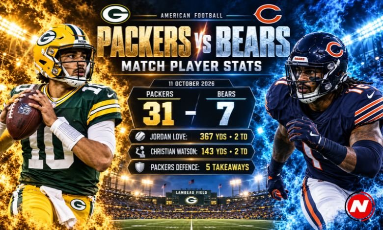 Green Bay Packers vs Chicago Bears Match Player Stats