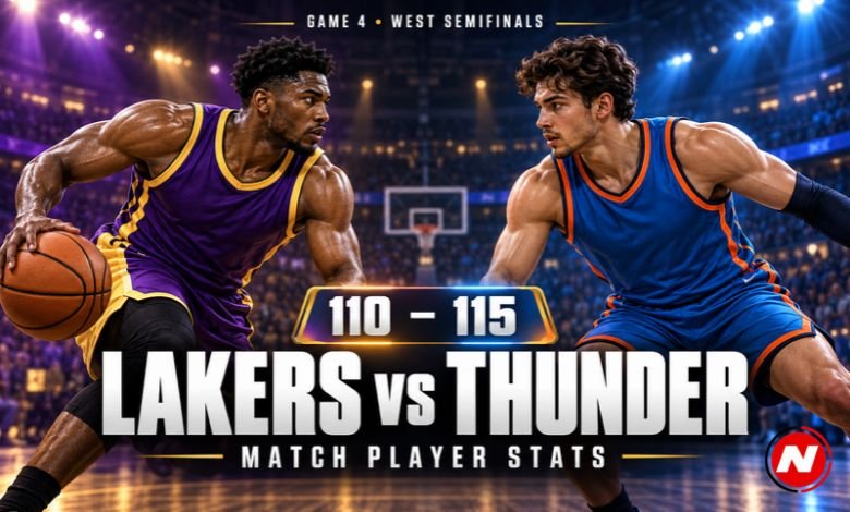 Lakers vs Oklahoma City Thunder Match Player Stats