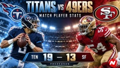 Tennessee Titans vs 49ers Match Player Stats