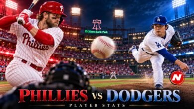 Phillies vs Dodgers Match Player Stats