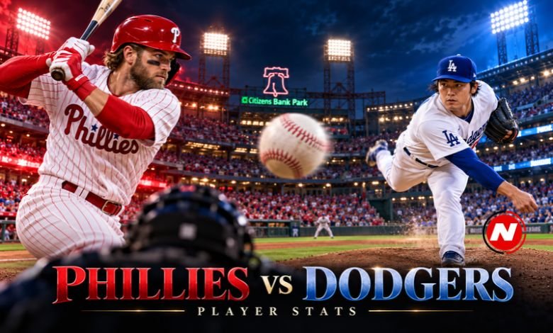 Phillies vs Dodgers Match Player Stats