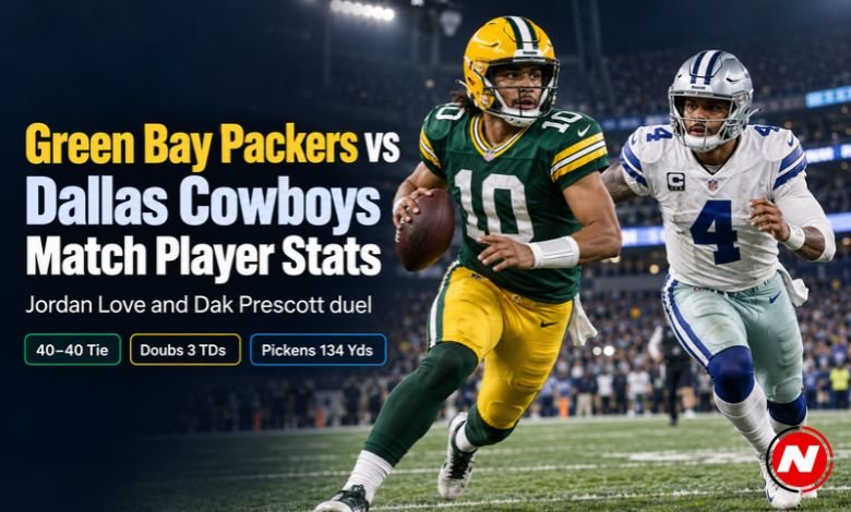 green bay packers vs dallas cowboys match player stats