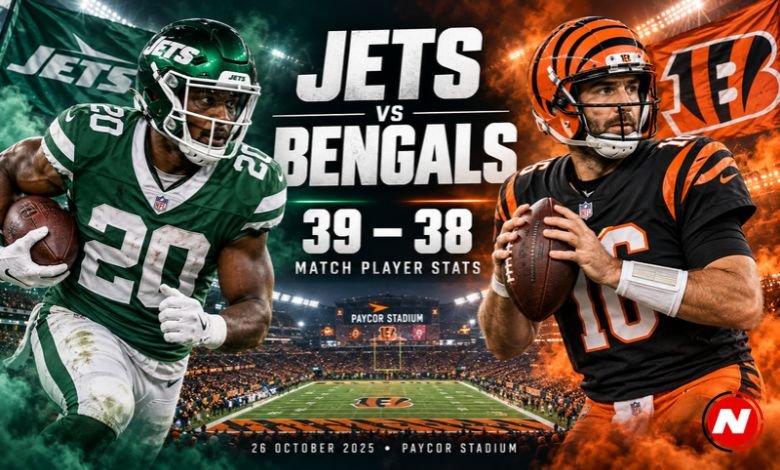 new york jets vs bengals match player stats