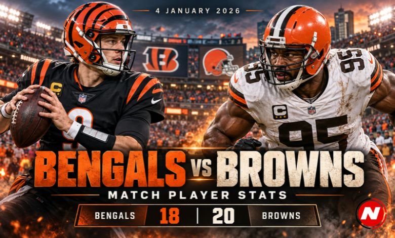 bengals vs cleveland browns match player stats