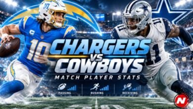 Chargers vs Dallas Cowboys Match Player Stats